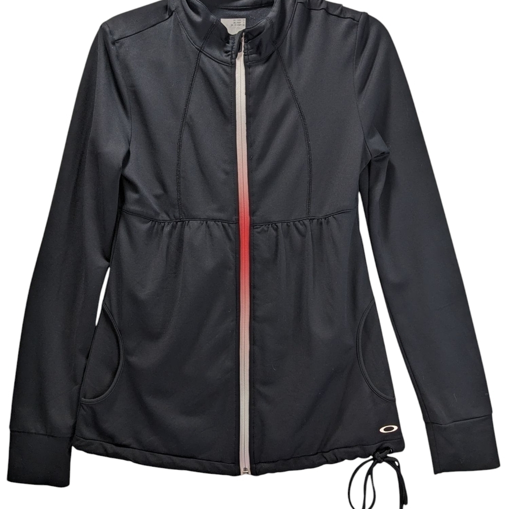 Oakley Women's Black Utility Jacket Stand-Up Collar Size Small